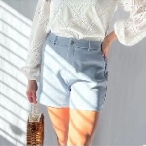 Sadie & Sage Shorts Stretch Micro Faux Suede Sz XS Blue NWT #995